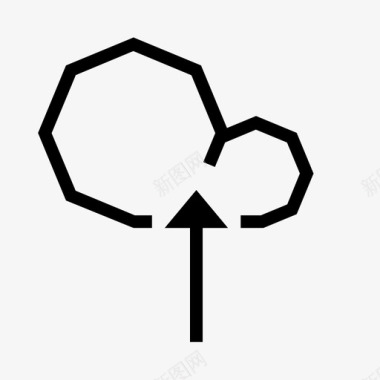 特效背景动作云上传传输在线图标图标