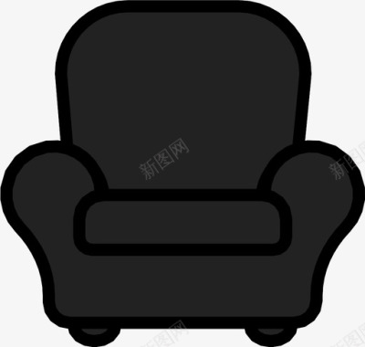 皮革扶手椅翼椅摇椅图标图标