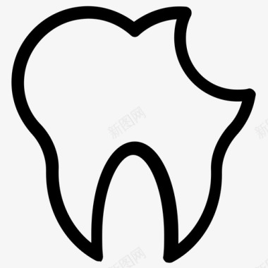 断牙牙病受损牙图标图标