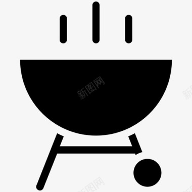 厨师烤架煤气烤架户外烹饪图标图标