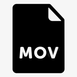 苹果公司的标志mov文件不支持多媒体容器图标高清图片