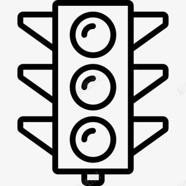 红绿配色红绿灯街道公文包图标图标