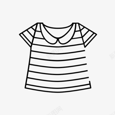水手衬衫女装复古图标图标