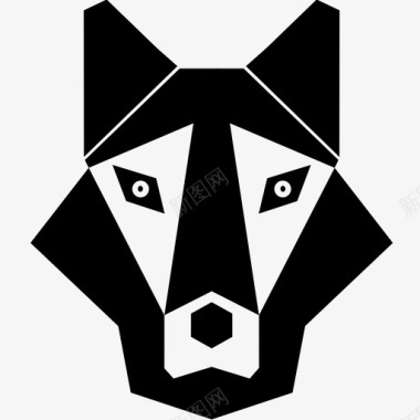 狼群狼狼脸捕食者图标图标