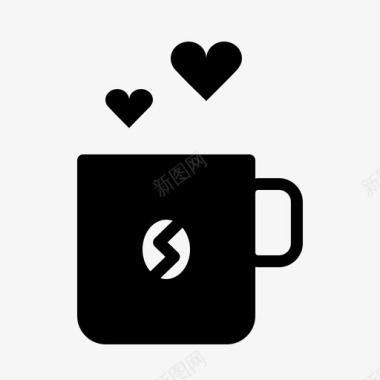 咖啡浪漫爱情图标图标