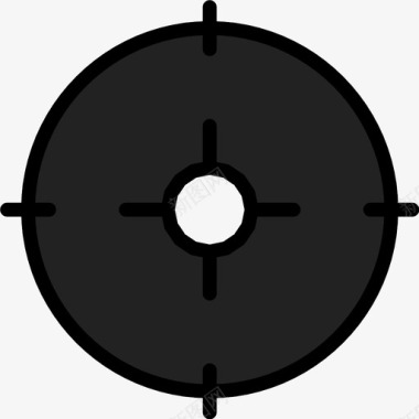 十字背景十字准线瞄准枪图标图标