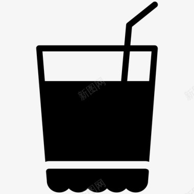 白色玻璃杯饮料酒吧玻璃杯图标图标