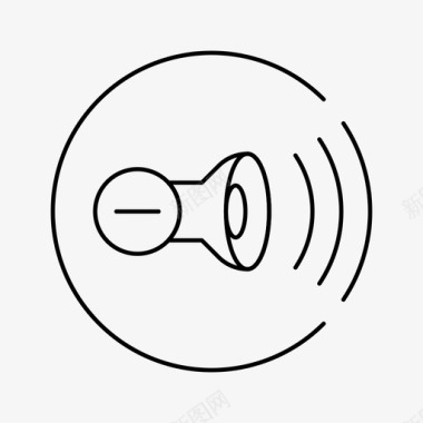 音频波形减小音量扬声器删除图标图标