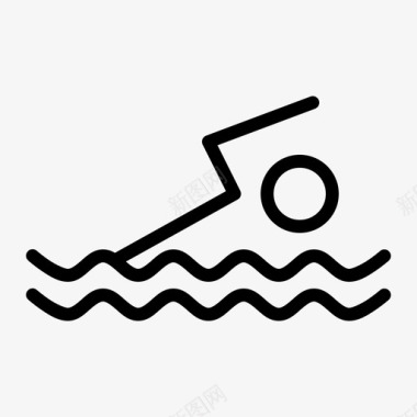 游泳活动水上运动图标图标