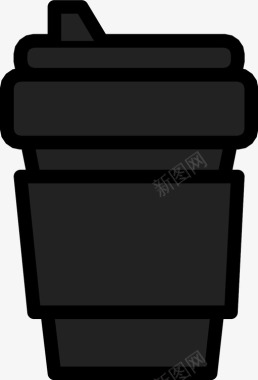 咖啡杯黑咖啡美食图标图标