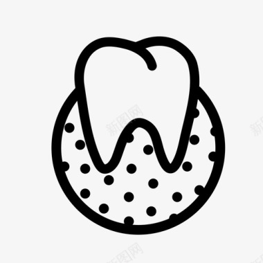 牙齿大牙齿犬齿图标图标