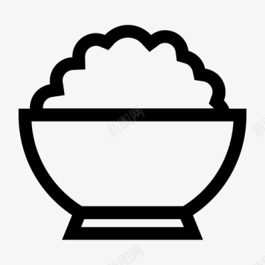 粮食素材饭碗瓷器东方图标图标