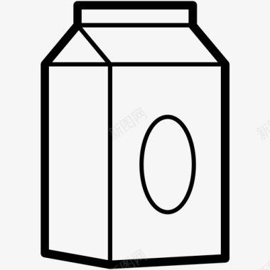 萌萌牛奶盒牛奶盒牛奶包装牛奶容器图标图标