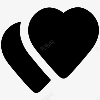 红心两颗心情人图标图标