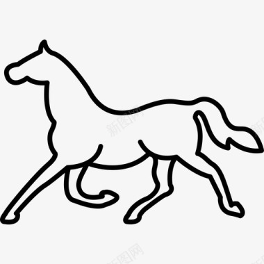 火焰小图标小跑马轮廓动物马2图标图标