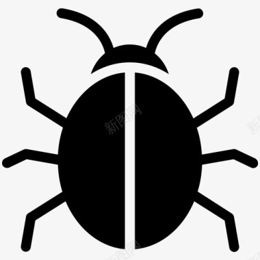 小病毒甲虫威胁恶意软件图标图标