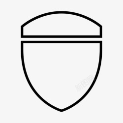 防护盔甲盾盔甲盾徽图标高清图片