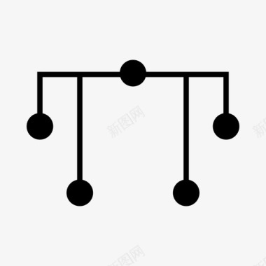 连接网络树形图拓扑图标图标