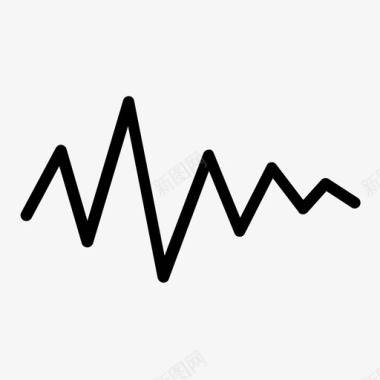 音频波形心跳声音监视器图标图标