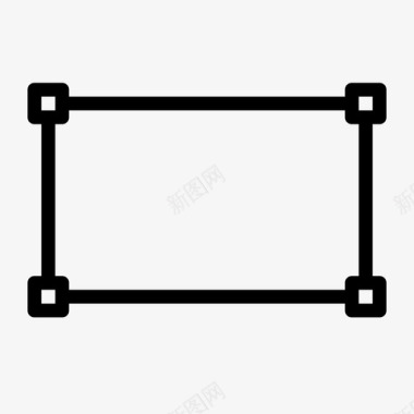 物品盒子矩形轮廓数学图标图标