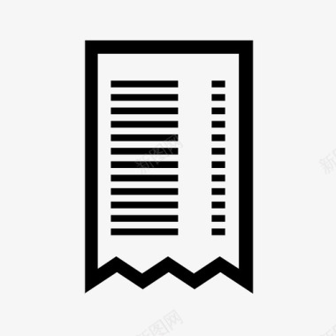 收据收据帐单支票图标图标