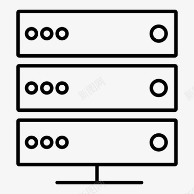 终端数据库服务器存储器pc图标图标