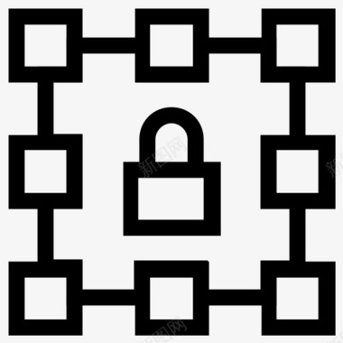 矩形锁定定位点安全性矩形图标图标