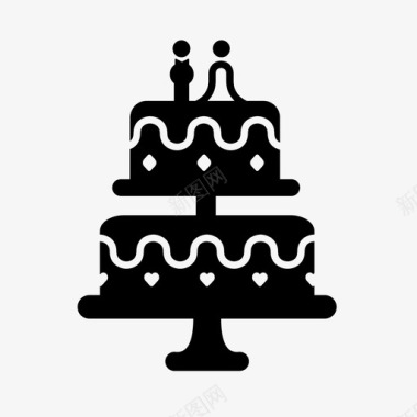婚礼蛋糕漂亮结婚图标图标