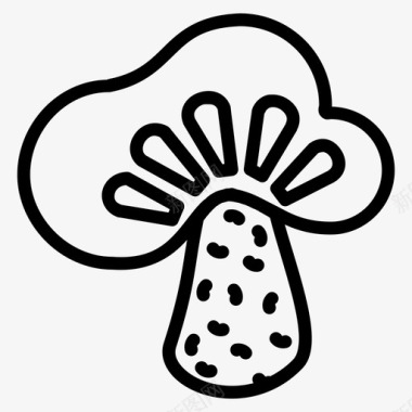 蘑菇伞树图标图标