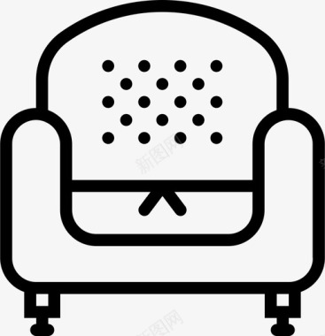坐扶手椅座椅休息图标图标