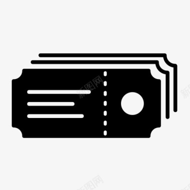 电影票矢量票圈演出票抽奖票图标图标