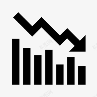 蓝牙下跌投资组合闩锁图标图标