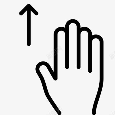旋转四个手指向上滑动向上滑动遮挡图标图标