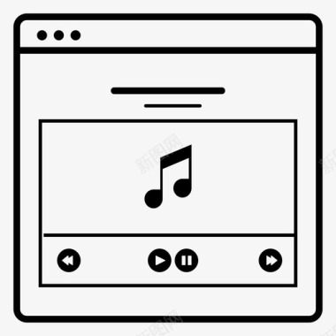 音乐播放器可用性用户界面图标图标