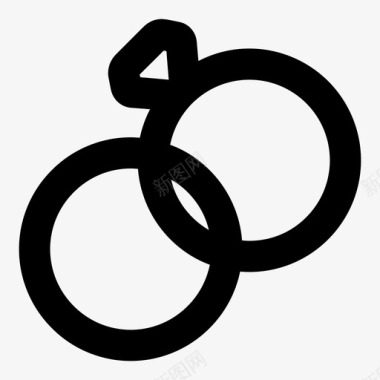 结婚戒指情人节展示品图标图标