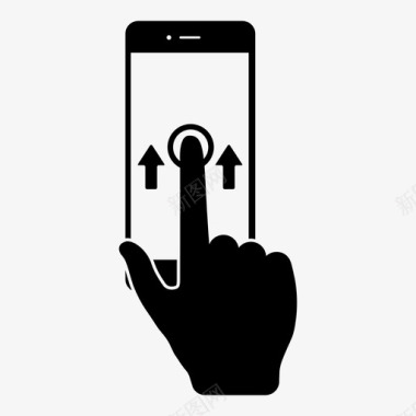 滑动条icon向上滑动触摸屏触摸手势图标图标