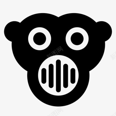 面具防毒面具猴子头图标图标