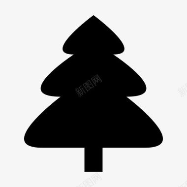 冷杉松树圣诞圣诞装饰图标图标