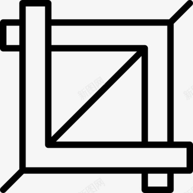 切割面裁剪符号收缩图标图标