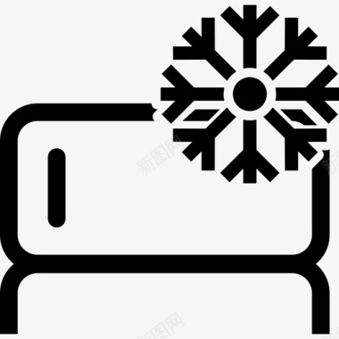 雪花天气符号酒店图标图标