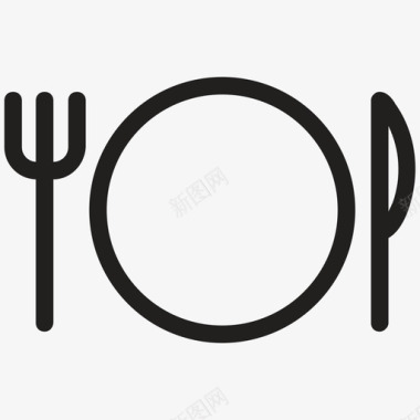 桌子设置餐具餐厅图标图标