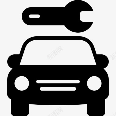 汽车存放标志汽车服务车轮车辆图标图标