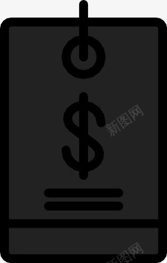 金钱菇价格标签花费购物图标图标