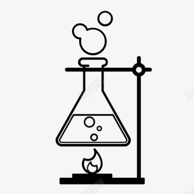 实验室实验本生灯烧杯化学图标图标