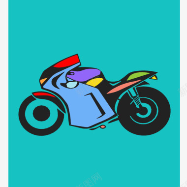 摩托车赛车手自行车重型自行车摩托车图标图标