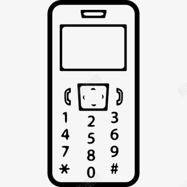 工具和用具带小屏幕和按钮的手机模型工具和用具移动电话图标图标