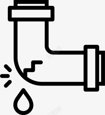 配件漏水管道水管工餐厅图标图标