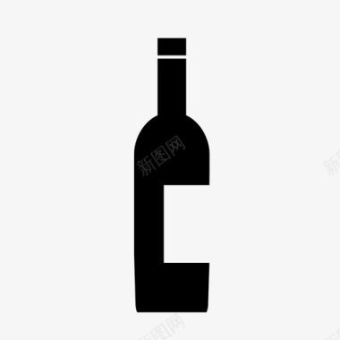 酒瓶红酒酒杯图标图标