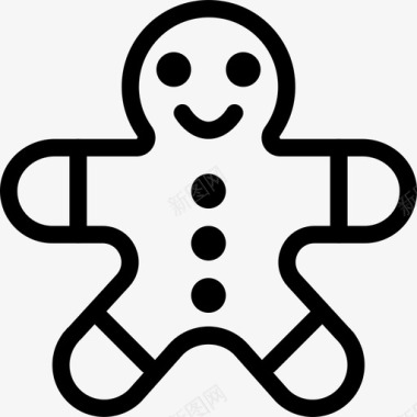 糖果饼干背景姜饼人庆祝圣诞节图标图标
