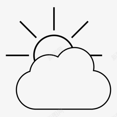 灰色匕首部分多云蒸汽太阳图标图标